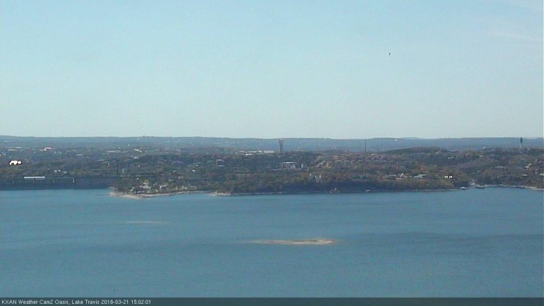 Lake Travis webcam, March 21, 2018 2:15 PM CT