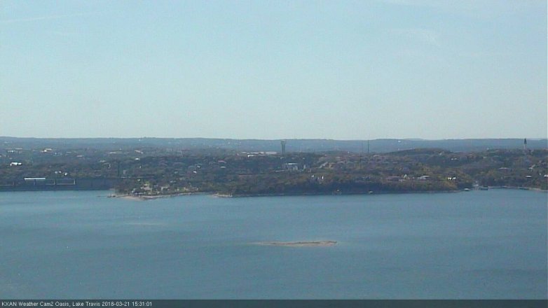 Lake Travis webcam, March 21, 2018 2:45 PM CT