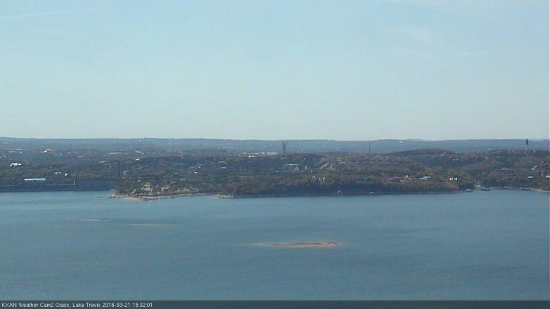 Lake Travis webcam, March 21, 2018 2:50 PM CT