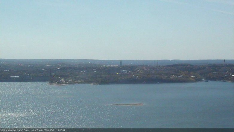Lake Travis webcam, March 21, 2018 3:30 PM CT