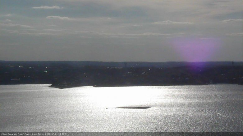 Lake Travis webcam, March 21, 2018 4:50 PM CT