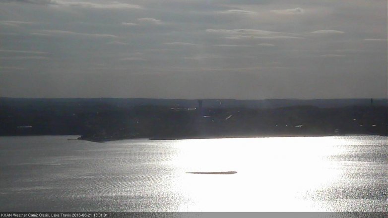 Lake Travis webcam, March 21, 2018 5:20 PM CT