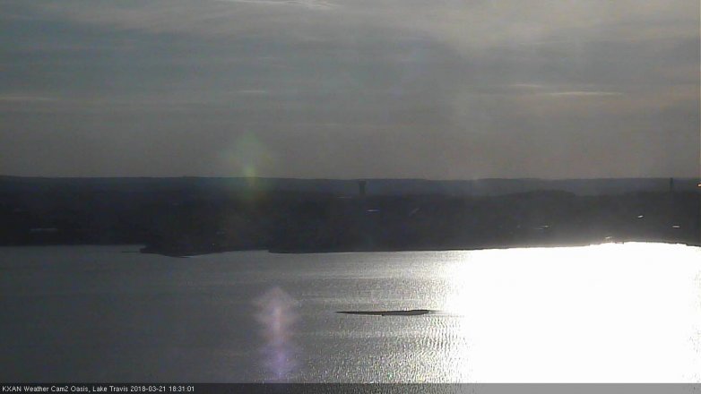 Lake Travis webcam, March 21, 2018 5:45 PM CT