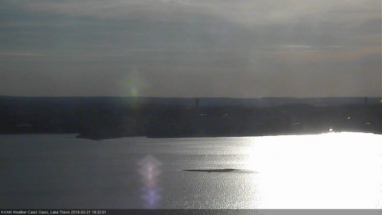 Lake Travis webcam, March 21, 2018 5:55 PM CT