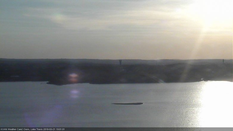 Lake Travis webcam, March 21, 2018 6:05 PM CT