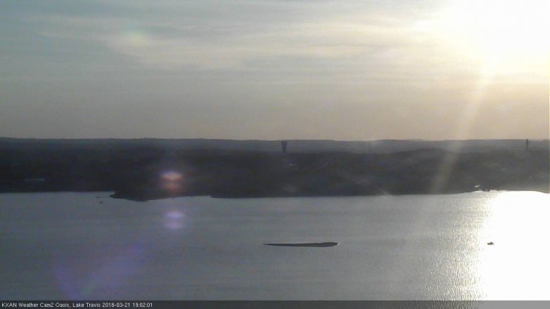 Lake Travis webcam, March 21, 2018 6:30 PM CT