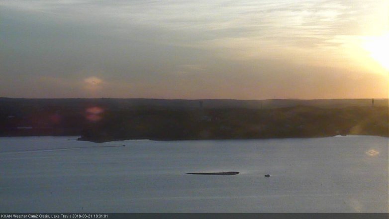 Lake Travis webcam, March 21, 2018 6:50 PM CT