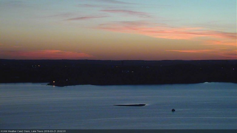 Lake Travis webcam, March 21, 2018 7:20 PM CT
