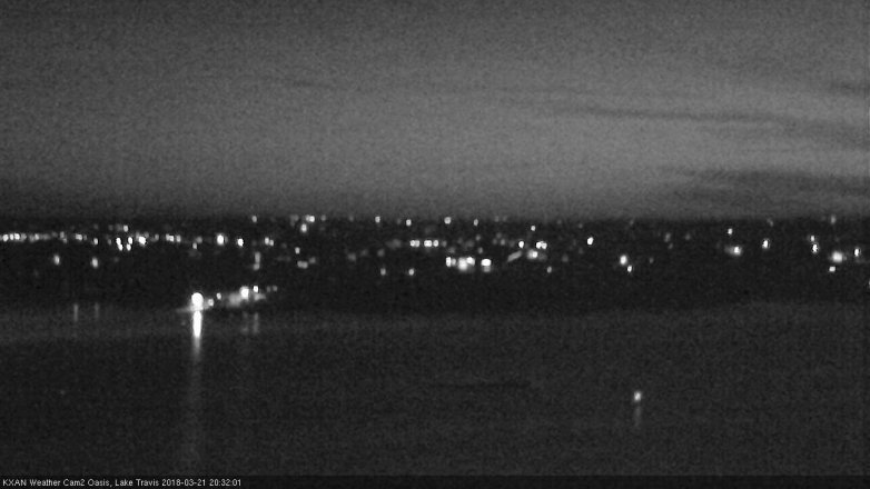 Lake Travis webcam, March 21, 2018 7:35 PM CT