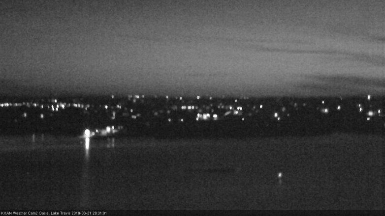 Lake Travis webcam, March 21, 2018 7:45 PM CT