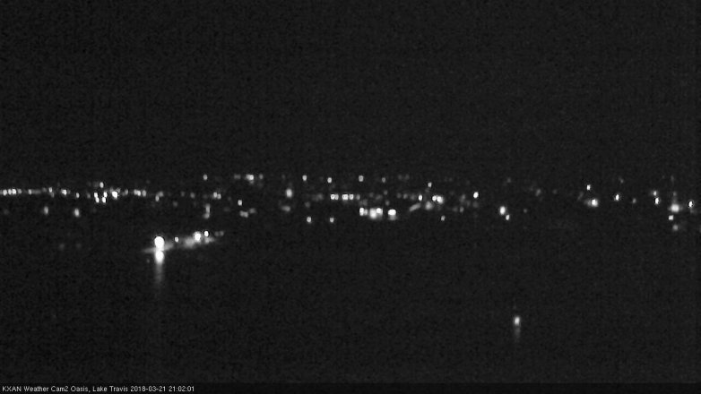 Lake Travis webcam, March 21, 2018 8:25 PM CT