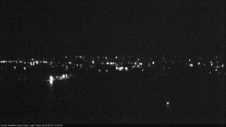 Lake Travis webcam, March 21, 2018 9:30 PM CT