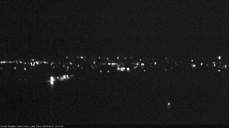 Lake Travis webcam, March 21, 2018 9:45 PM CT