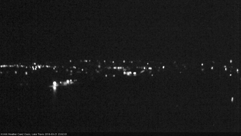 Lake Travis webcam, March 21, 2018 10:30 PM CT
