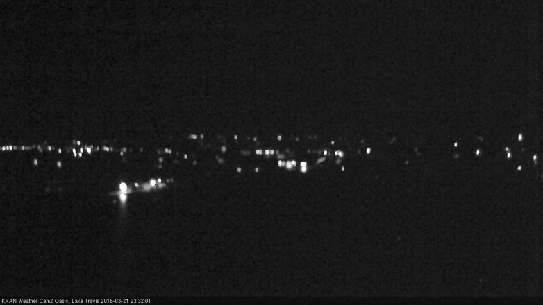 Lake Travis webcam, March 21, 2018 11:00 PM CT