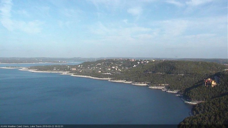 Lake Travis webcam, March 22, 2018 9:00 AM CT