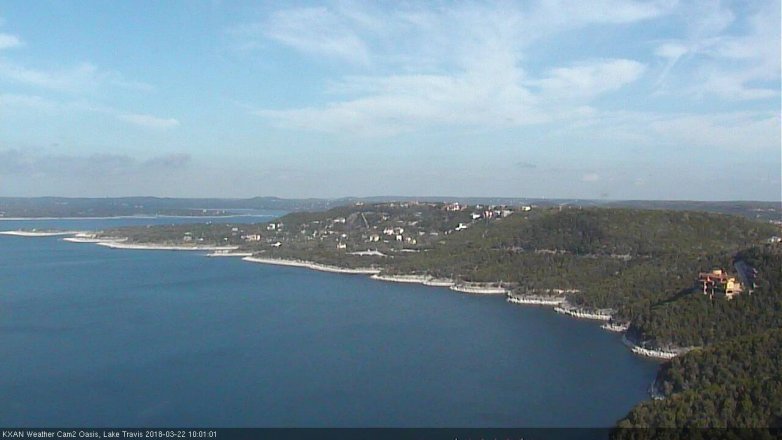 Lake Travis webcam, March 22, 2018 9:20 AM CT