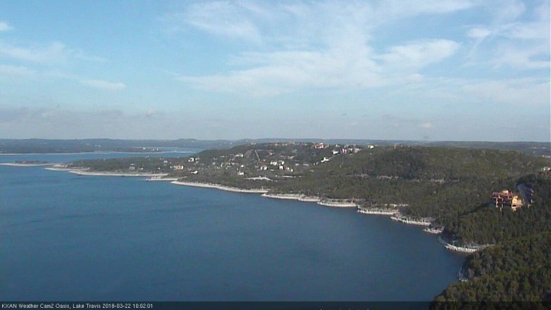 Lake Travis webcam, March 22, 2018 9:25 AM CT