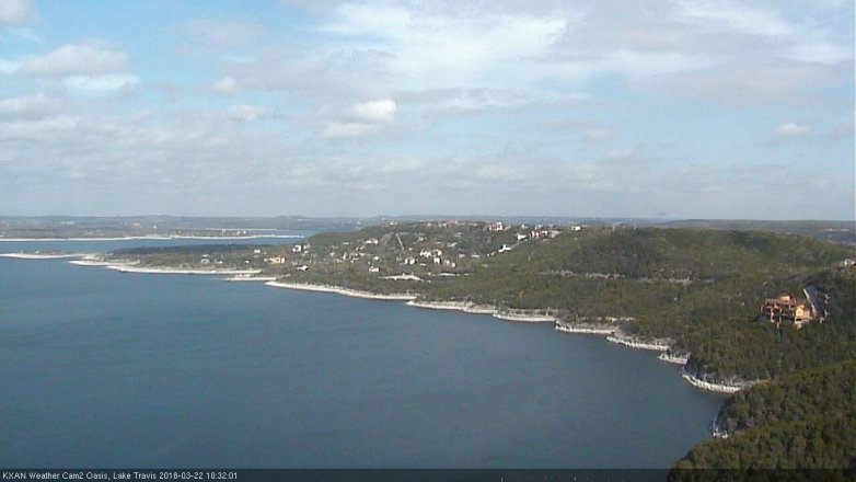 Lake Travis webcam, March 22, 2018 9:40 AM CT