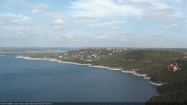 Lake Travis webcam, March 22, 2018 10:00 AM CT