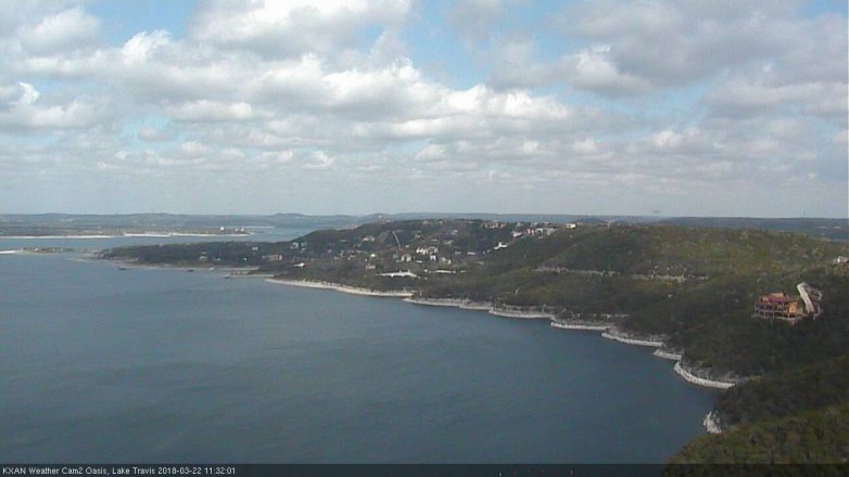 Lake Travis webcam, March 22, 2018 11:00 AM CT
