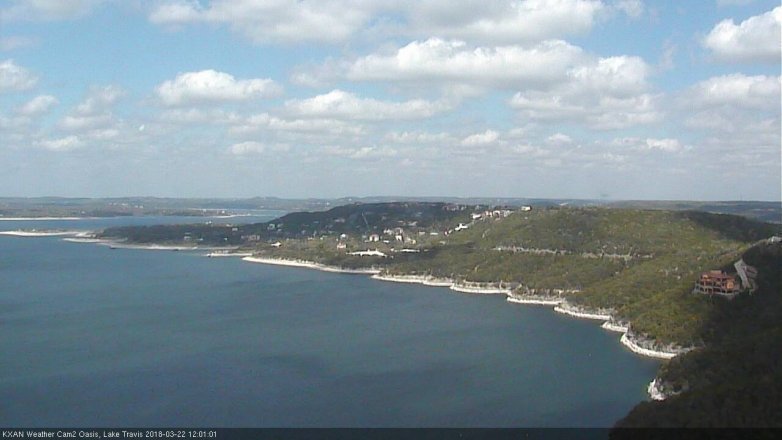 Lake Travis webcam, March 22, 2018 11:20 AM CT