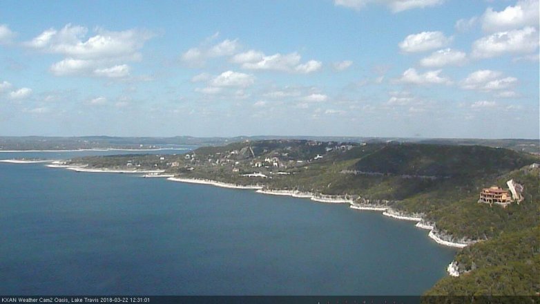 Lake Travis webcam, March 22, 2018 11:35 AM CT