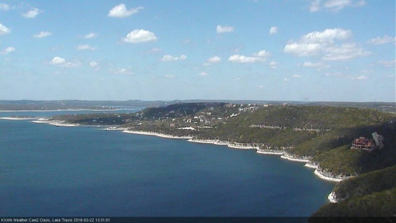 Lake Travis webcam, March 22, 2018 12:35 PM CT