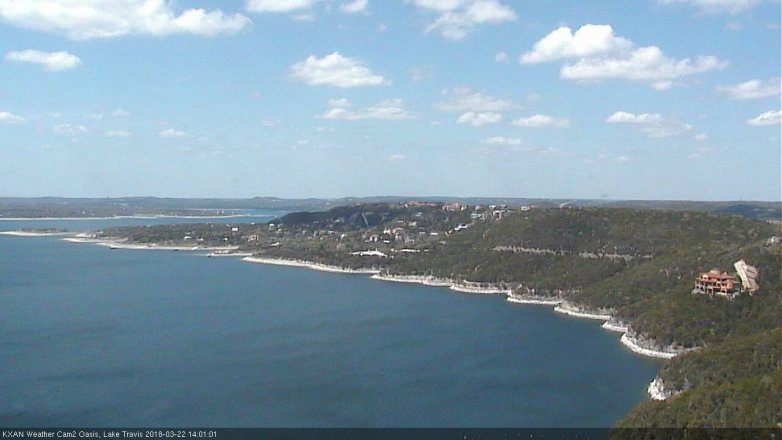Lake Travis webcam, March 22, 2018 1:25 PM CT