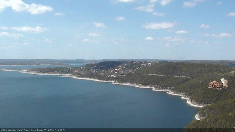 Lake Travis webcam, March 22, 2018 1:40 PM CT