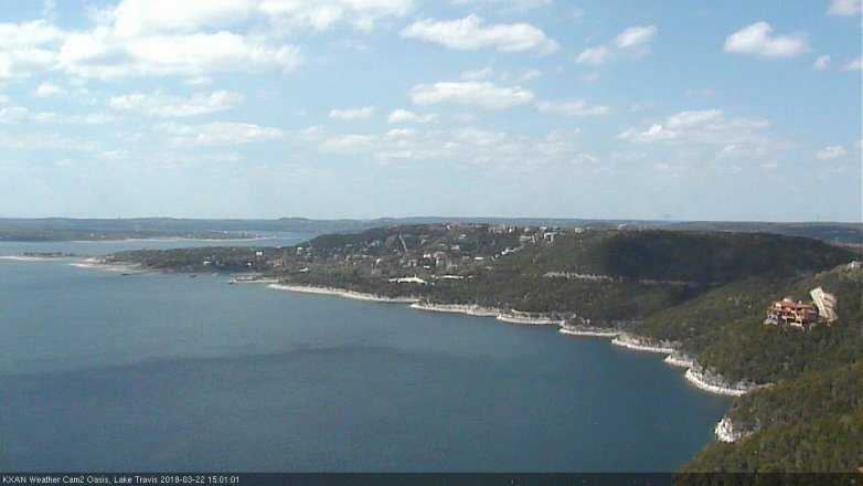 Lake Travis webcam, March 22, 2018 2:10 PM CT