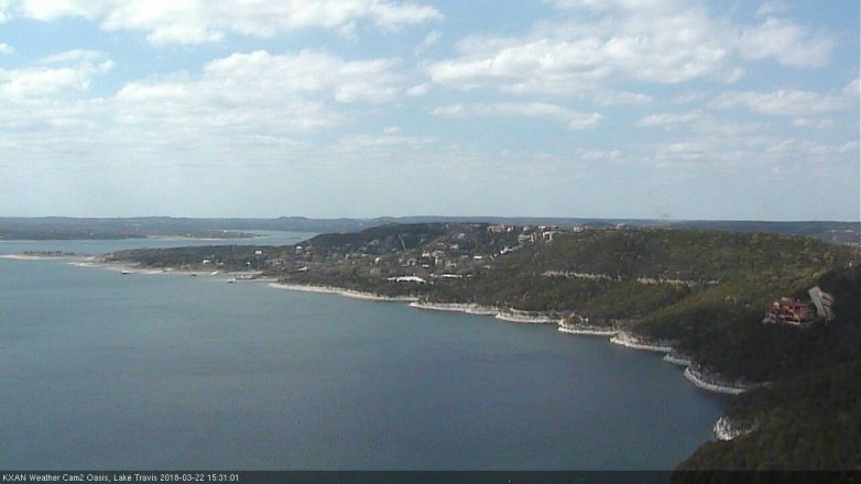 Lake Travis webcam, March 22, 2018 2:40 PM CT