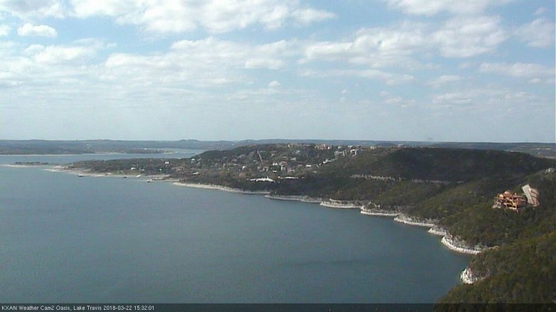 Lake Travis webcam, March 22, 2018 2:45 PM CT