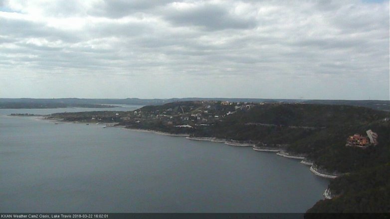 Lake Travis webcam, March 22, 2018 3:15 PM CT
