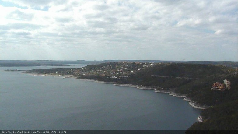 Lake Travis webcam, March 22, 2018 4:00 PM CT