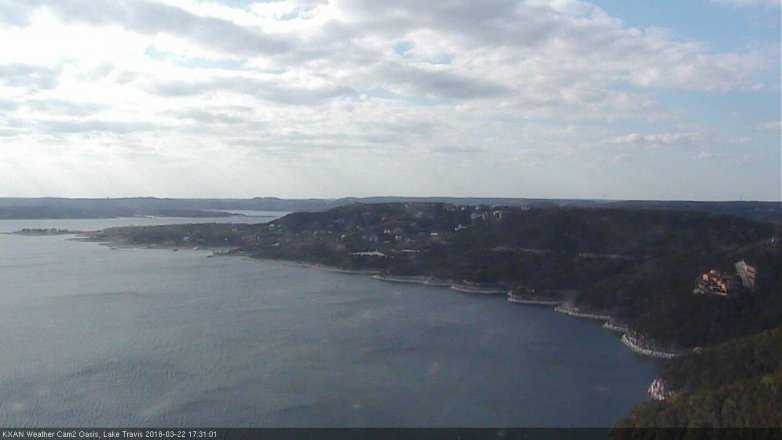 Lake Travis webcam, March 22, 2018 4:35 PM CT
