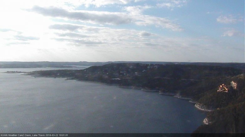 Lake Travis webcam, March 22, 2018 5:25 PM CT