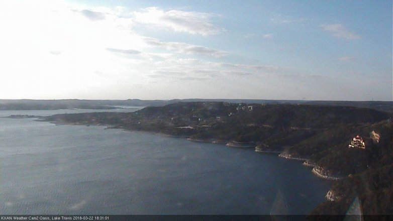 Lake Travis webcam, March 22, 2018 5:40 PM CT