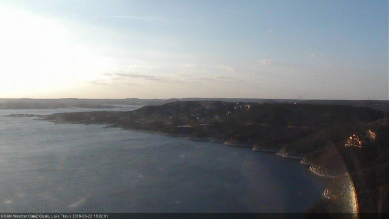 Lake Travis webcam, March 22, 2018 6:20 PM CT
