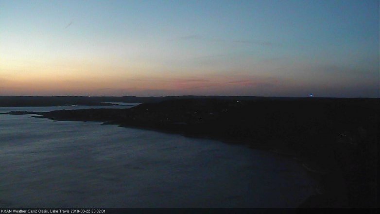 Lake Travis webcam, March 22, 2018 7:05 PM CT