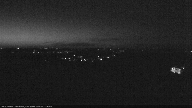 Lake Travis webcam, March 22, 2018 7:45 PM CT