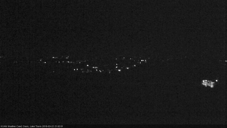 Lake Travis webcam, March 22, 2018 8:15 PM CT