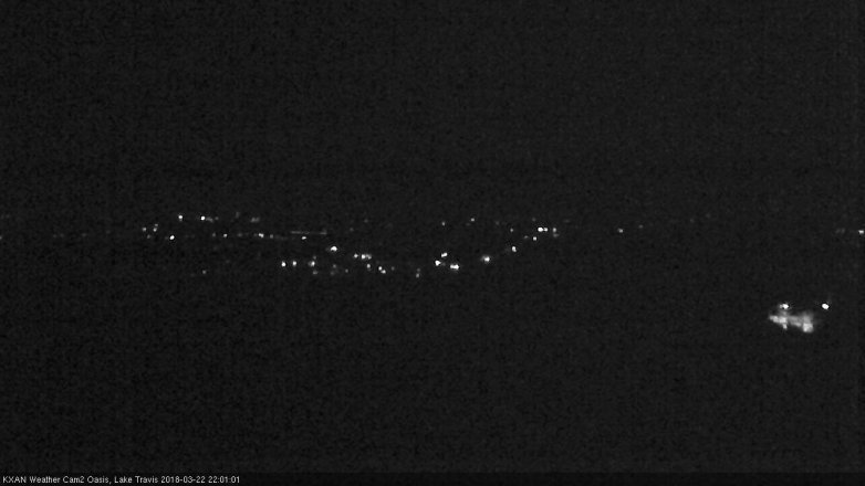 Lake Travis webcam, March 22, 2018 9:20 PM CT