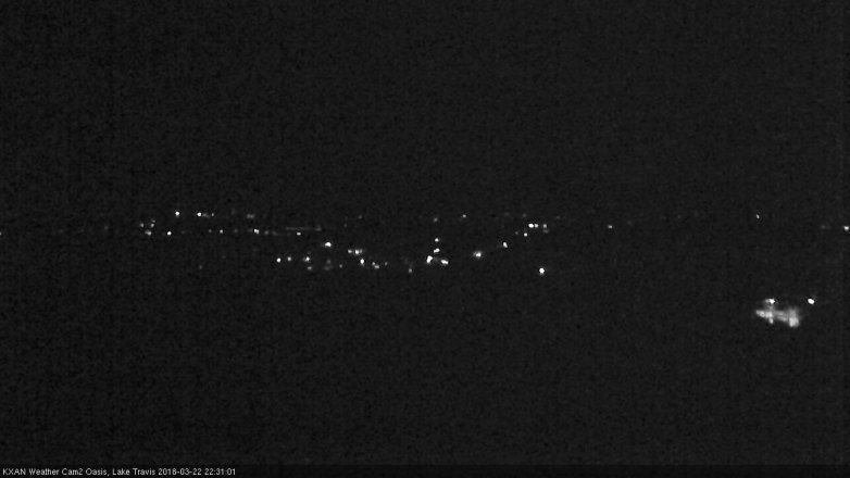 Lake Travis webcam, March 22, 2018 9:40 PM CT