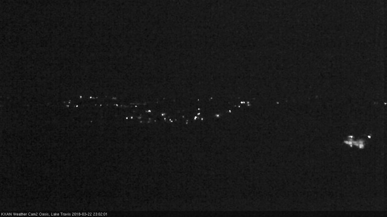 Lake Travis webcam, March 22, 2018 10:15 PM CT