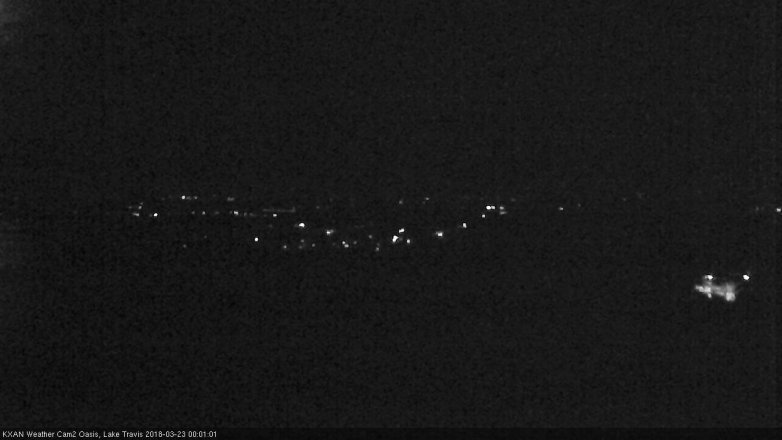Lake Travis webcam, March 22, 2018 11:25 PM CT