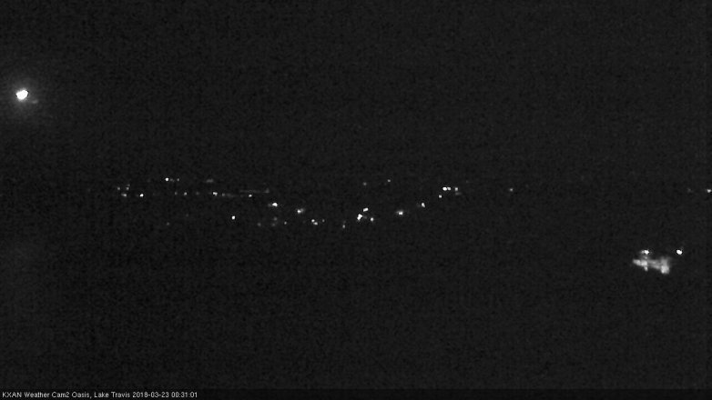 Lake Travis webcam, March 22, 2018 11:45 PM CT