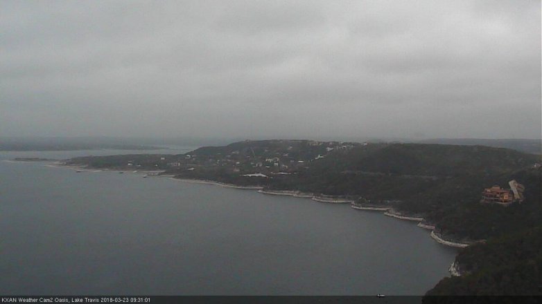 Lake Travis webcam, March 23, 2018 9:00 AM CT