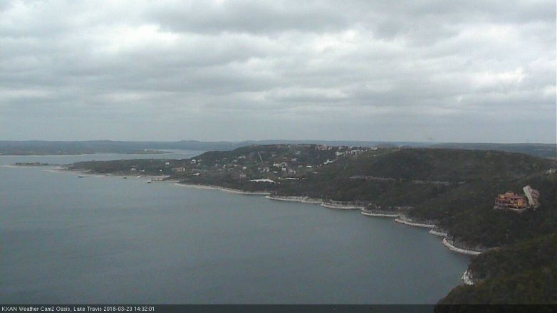 Lake Travis webcam, March 23, 2018 1:55 PM CT