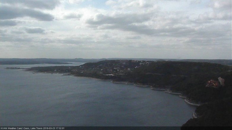 Lake Travis webcam, March 23, 2018 4:45 PM CT